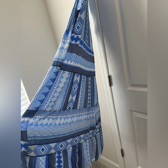 Mlle Gabrielle Blue Geometric Maxi Dress - Picture 4 of 7